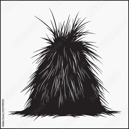 Haystack art silhouette