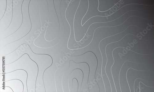 Abstract Topographic Lines Design on a Monochromatic Gradient Background
