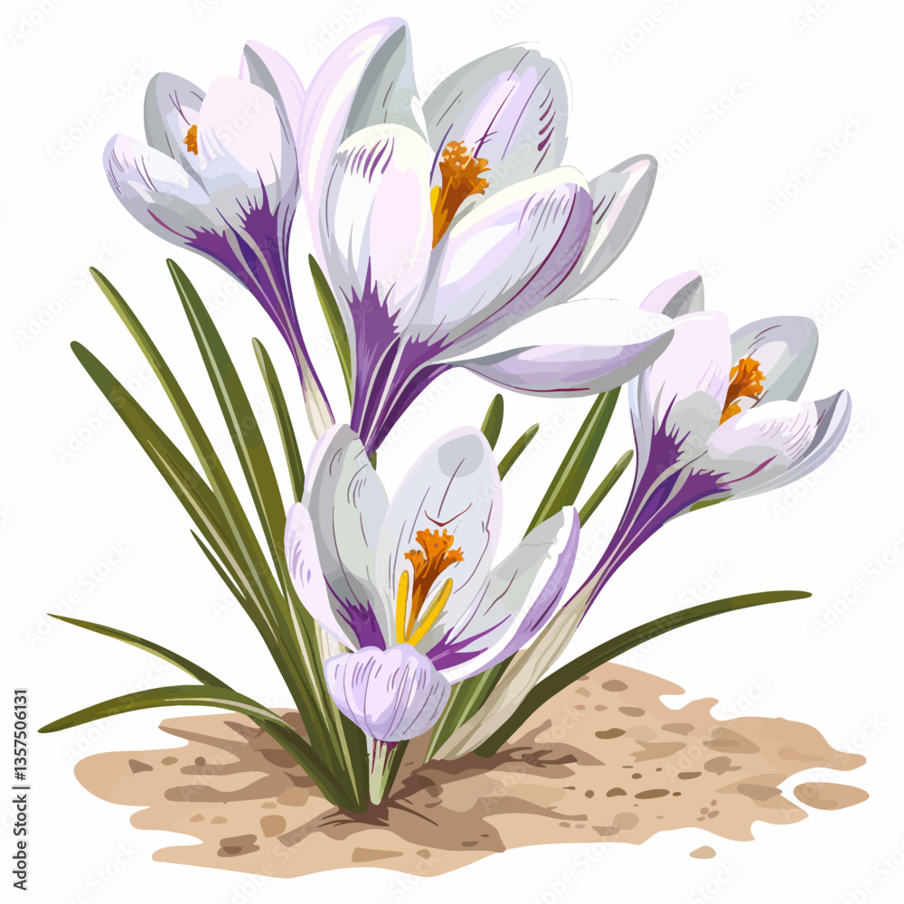 Fototapeta premium crocus in the snow