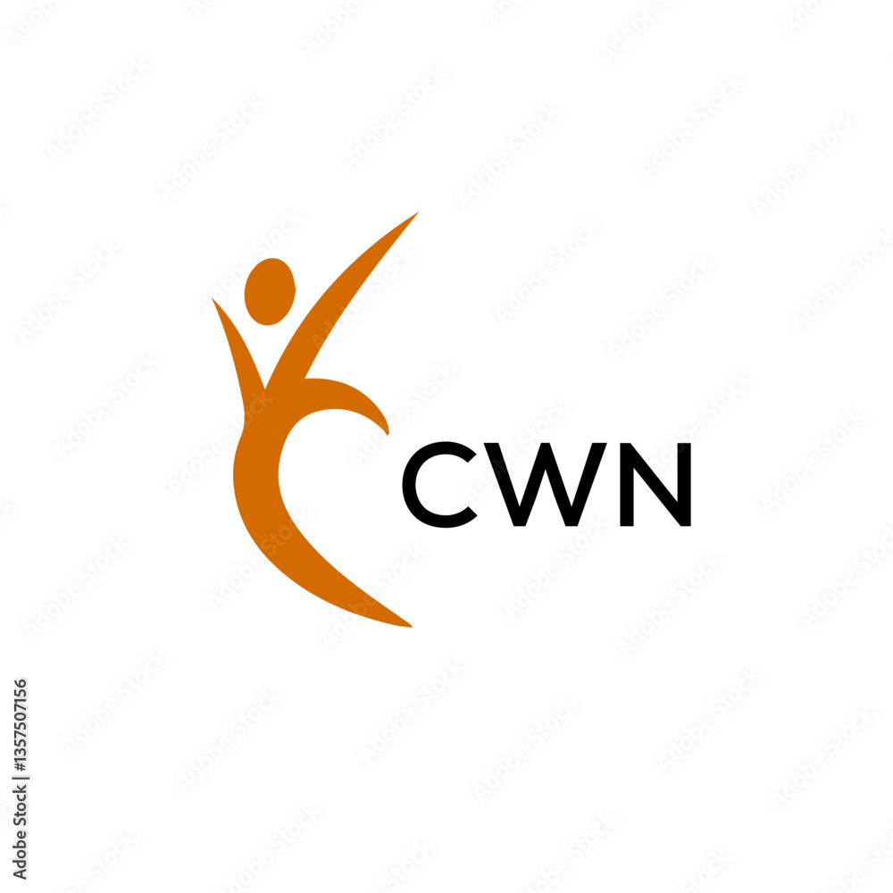 Obraz premium CWN creative minimalist letter logo.
