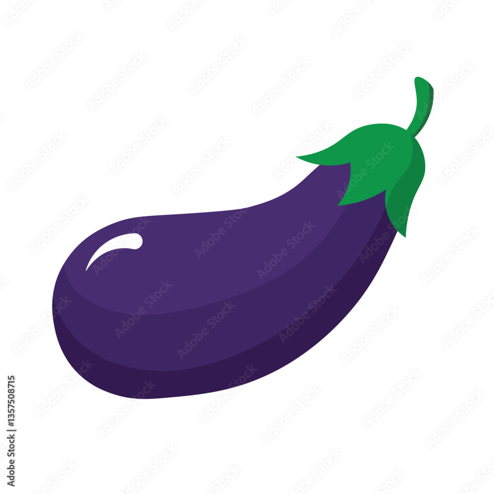 Eggplant outline icon vegetable vector illustration isolated on white Eggplant outline icon vegetable vector illustration isolated on white