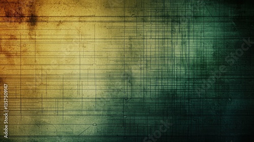 Vintage textured background with mottled colors and crisscrossing lines