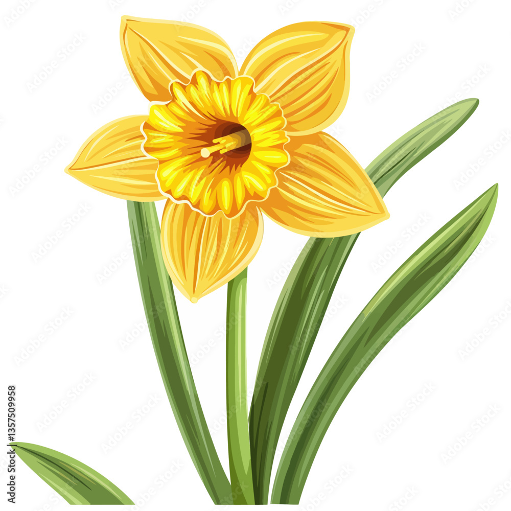 Fototapeta premium yellow daffodil flower