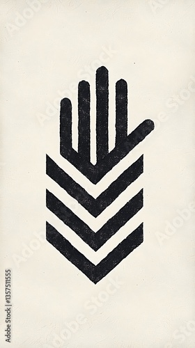 Reaching Upward: Abstract Hand Design.