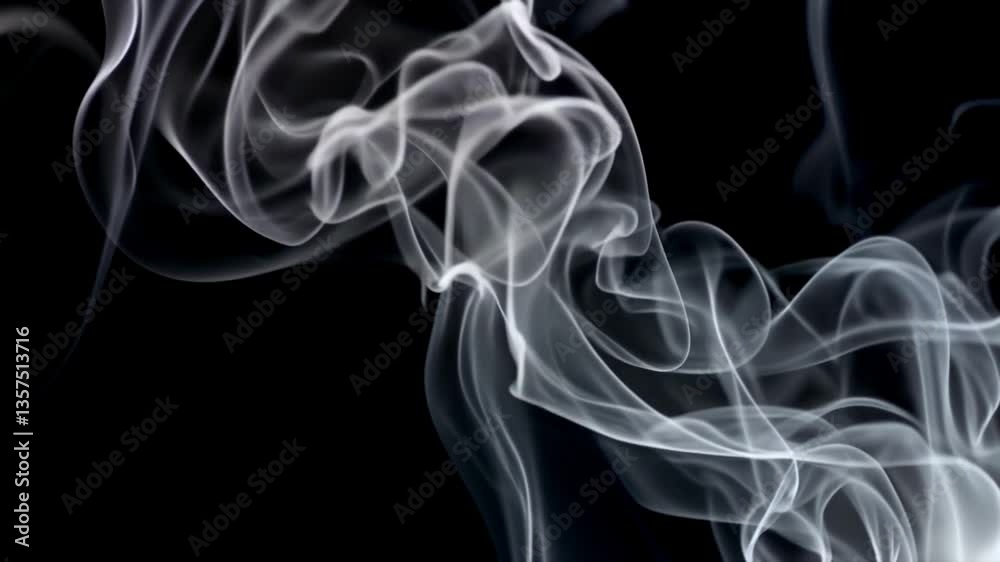 Abstract smoke swirls, ethereal and soft, on a black background, capturing the essence of fluid movement. Abstract smoke swirls, ethereal and soft, on a black background, capturing the essence of fluid movement.