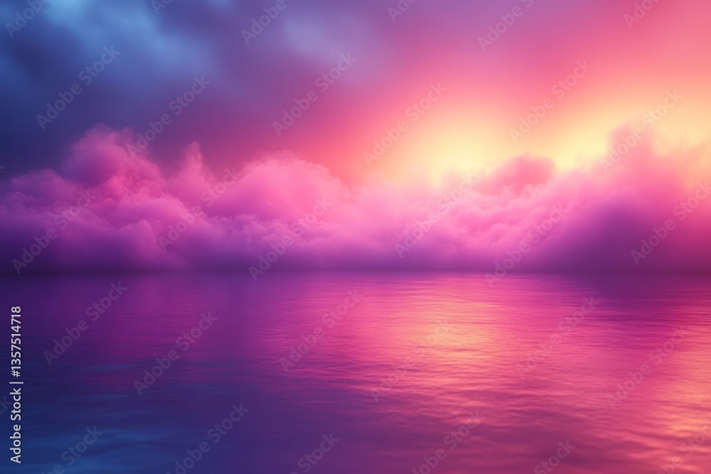 Obraz premium Neon purple to soft pink grainy gradient background, electric and soothing for vibrant yet calm designs