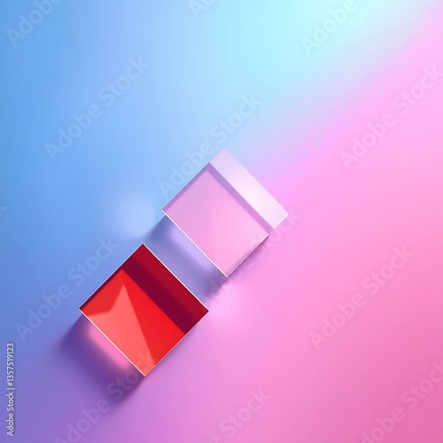abstract blocks and colorful background