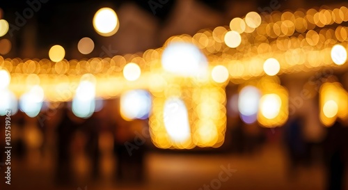 Wallpaper Mural A softly blurred New Year's Eve celebration with shimmering lights in the distance, AI Generated Torontodigital.ca