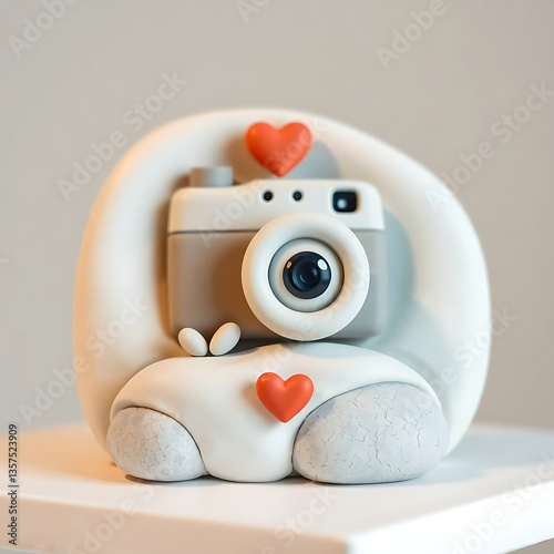 clay art of photo camera