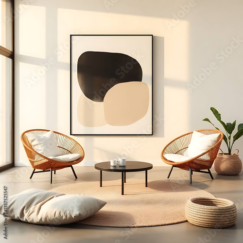 modern living room with sofa