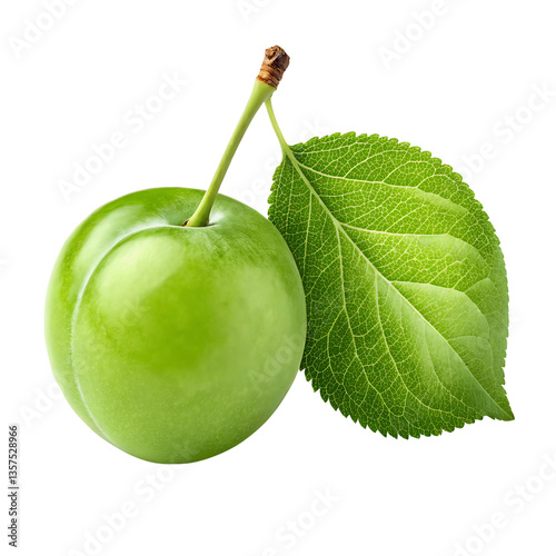 greengage with leaf