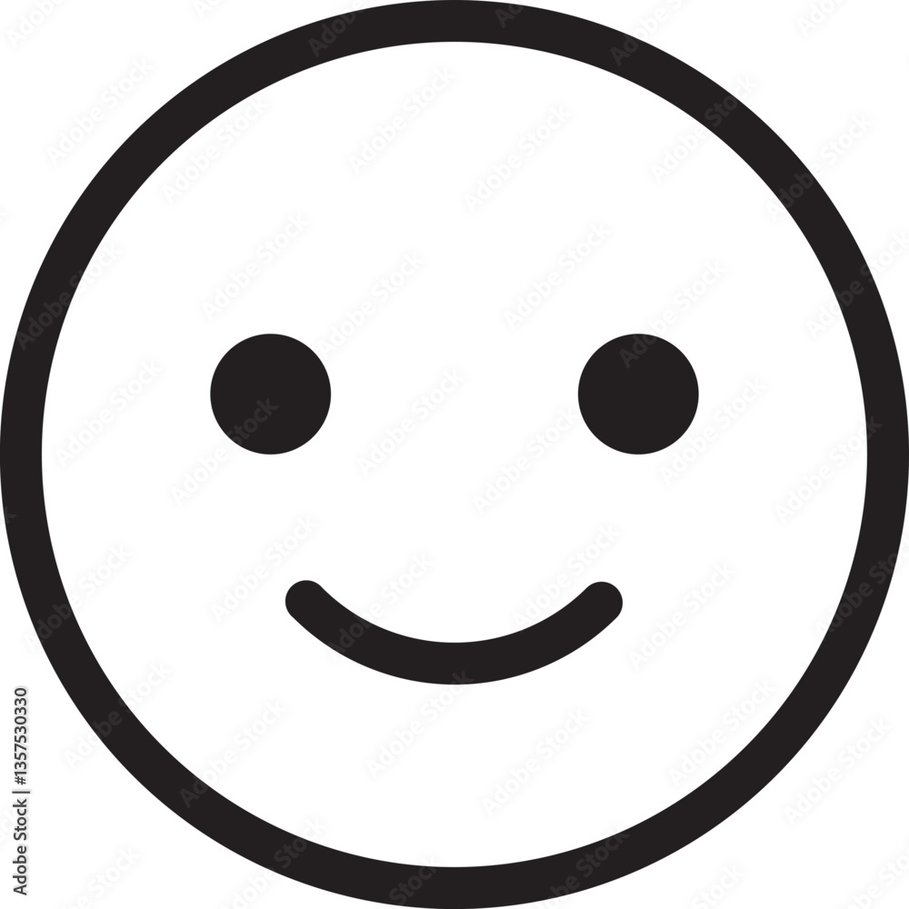 Slightly Smiling Emoji Outline Icon Slightly Smiling Emoji Outline Icon