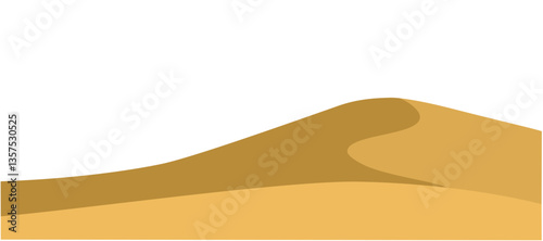 desert background landscape vector. sand dunes illustration flat