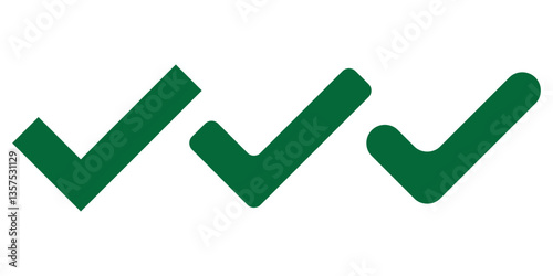 Check mark icon set. Check mark icon. Tick mark symbol vector
