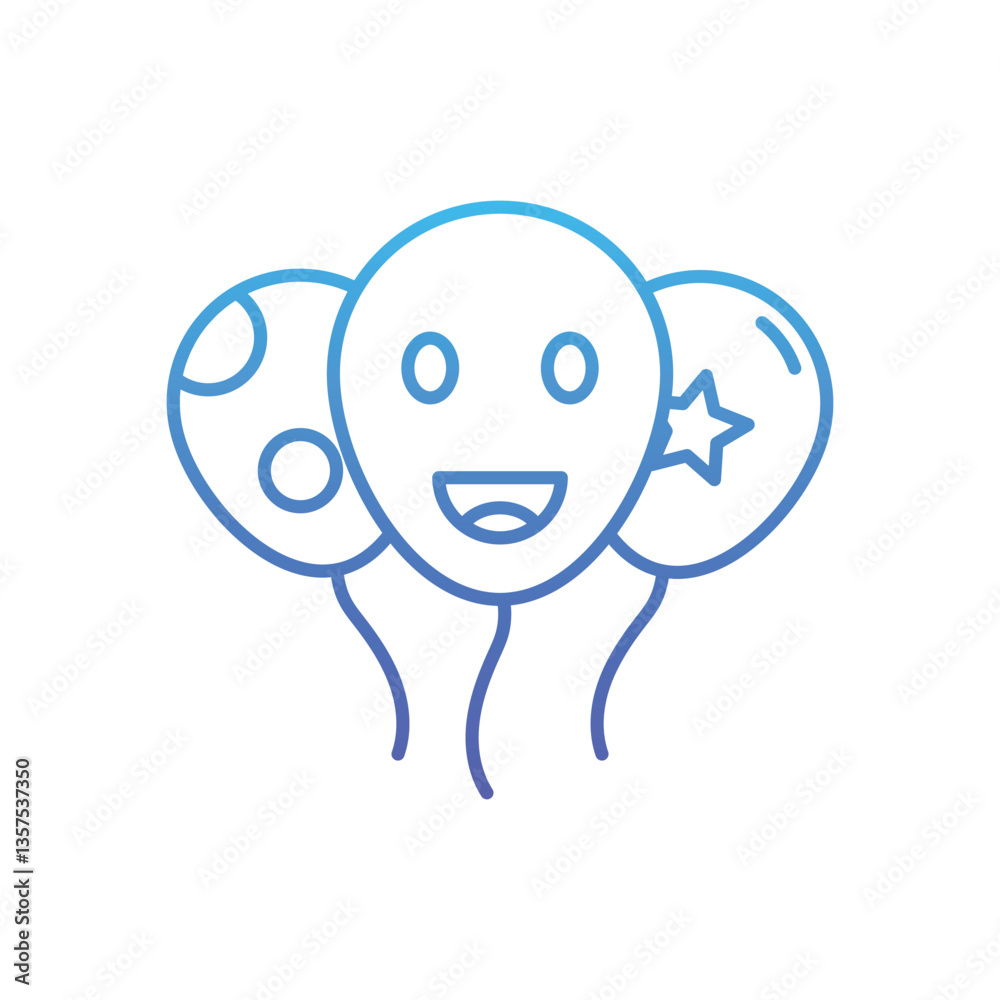 Obraz premium Balloons Vector icon