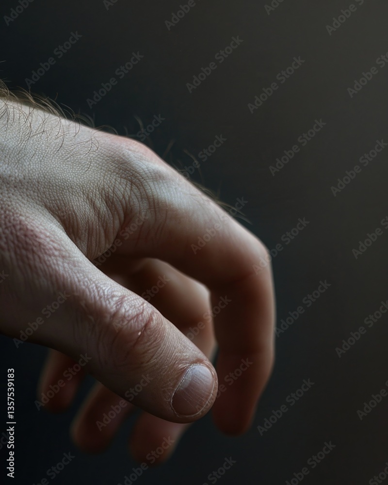 Fototapeta premium Close-up of relaxing hand gesture for asmr and meditation