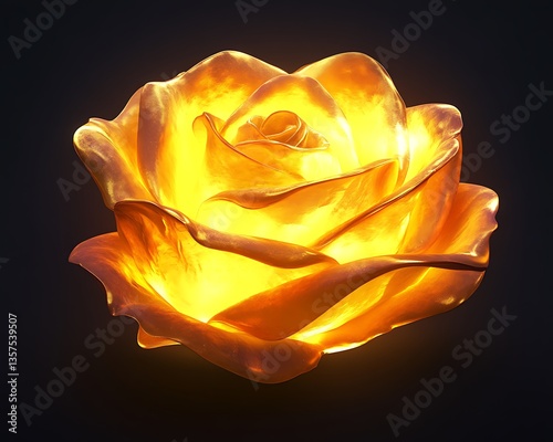 yellow rose on black background