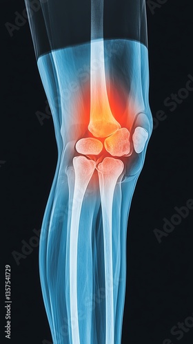 X-ray Showing Knee Joint Pain.