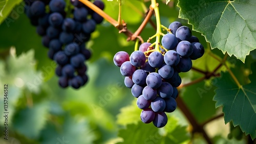 Wallpaper Mural Red ripe grapes on the vine. Torontodigital.ca