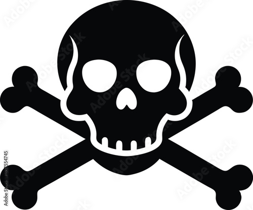 crossbones and skull death flat vector,crossbones clip art 
