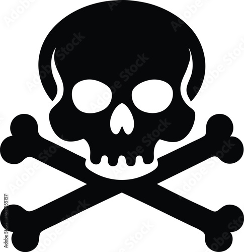 crossbones and skull death flat vector,crossbones clip art 