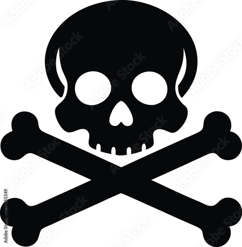 crossbones and skull death flat vector,crossbones clip art 