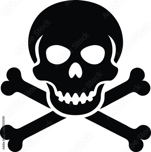 crossbones and skull death flat vector,crossbones clip art 