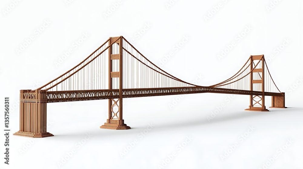 Obraz premium a bridge on a white background