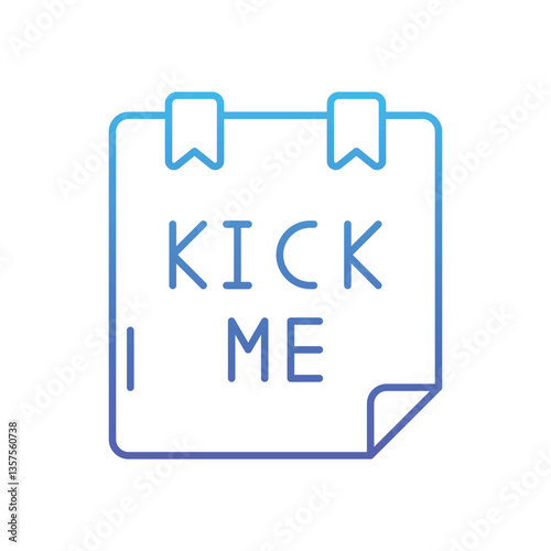 Kick Me Vector icon
