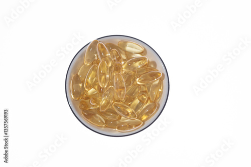 omega 3 in capsules, polyunsaturated fatty acids, fish oil - a source of omega