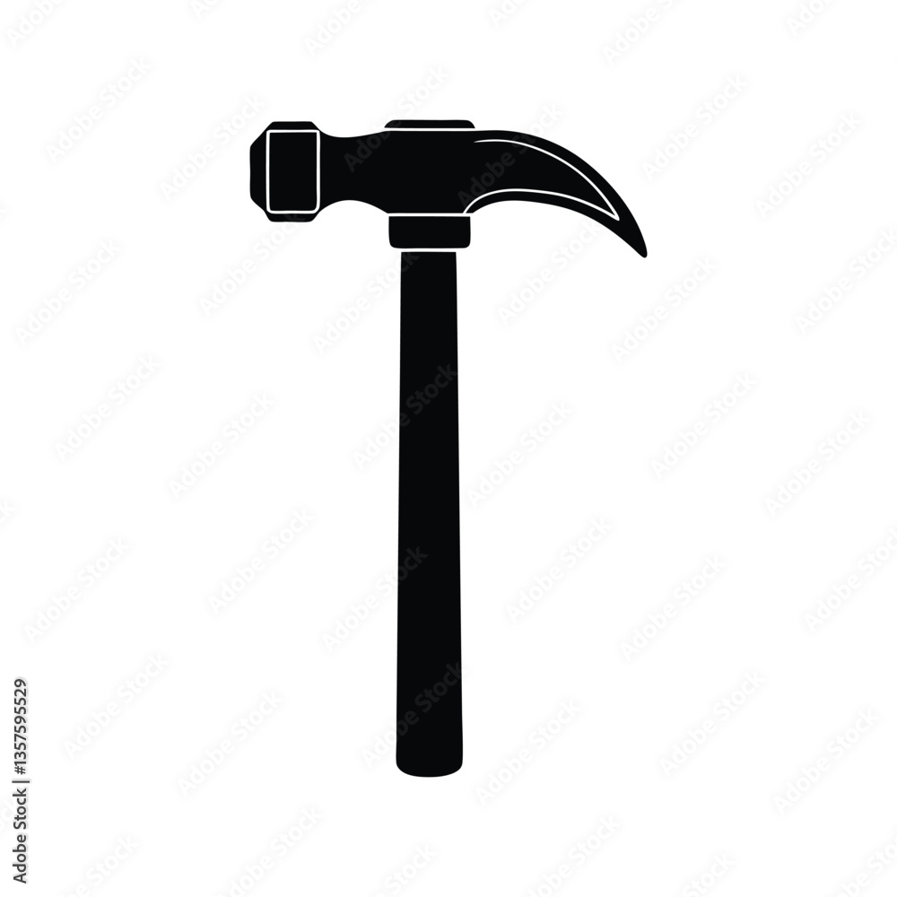 A hammer silhouette vector art illustration A hammer silhouette vector art illustration