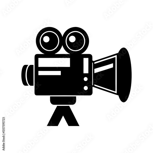 filming render silhouette icon vector illustration