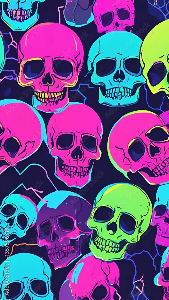 seamless pattern with skull seamless pattern with skull