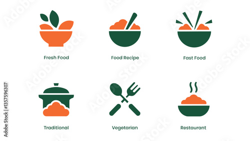 Food Logo Design With Cooking Logo Concept Vector Illustration