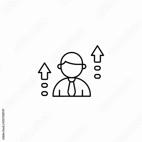 business rise icon sign vector