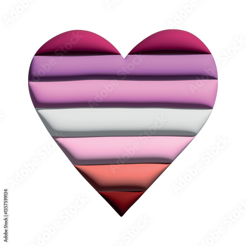 Colorful heart shape Lesbian pride flag Happy pride day LGBTQ community Pride Month Vector 3d clipart for posters, stickers, logo, cards Free Download Colorful heart shape Lesbian pride flag Happy pride day LGBTQ community Pride Month Vector 3d clipart for posters, stickers, logo, cards - GFXLoad