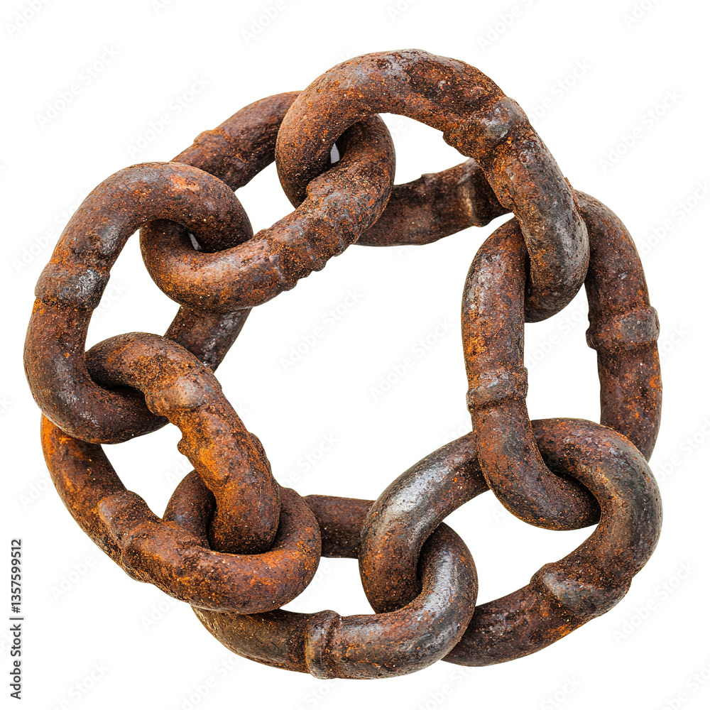 Old rusty chain clipart cutout png isolated on white or transparent background. Old rusty chain clipart cutout png isolated on white or transparent background.