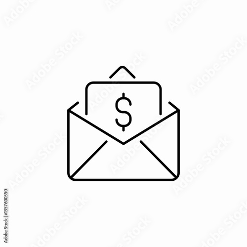 email finances icon sign vector
