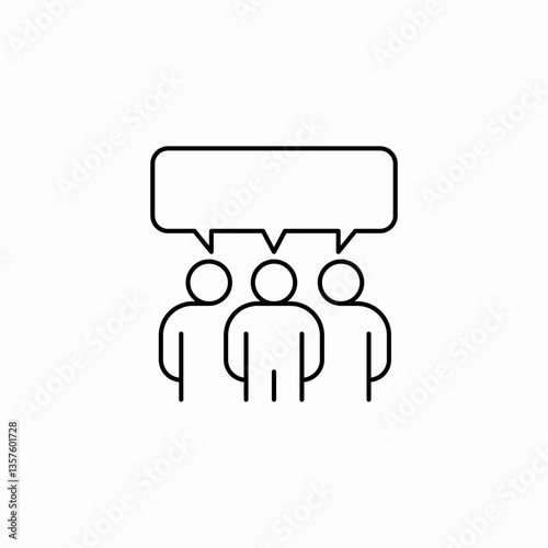 group opinion icon sign vector