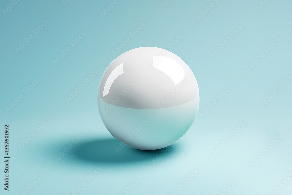 Minimal white ball on solid color background Minimal white ball on solid color background
