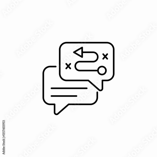strategy messaging icon sign vector