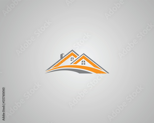 Way to home for real estate logo design modern vector template.