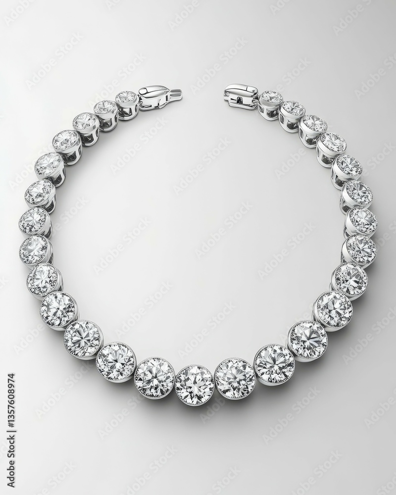 Obraz premium Stunning Diamond Bracelet - Exquisite Sparkle and Elegance