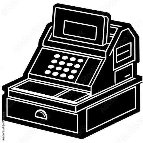 Cash Register Silhouette