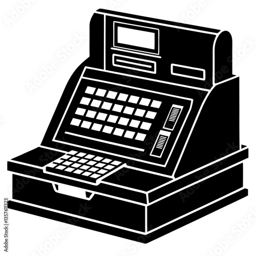 Cash Register Silhouette