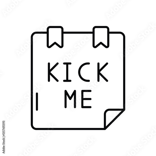 Kick Me Vector icon