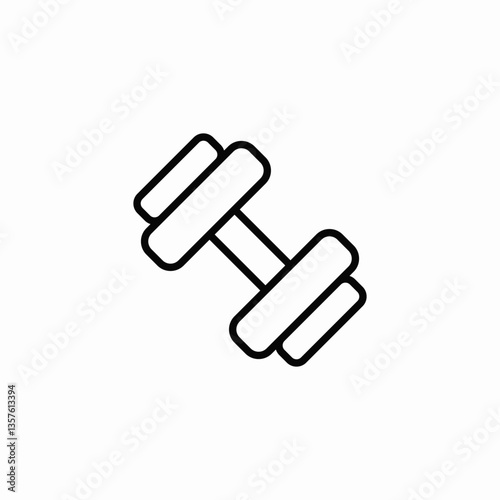 dumbell exercise icon sign vector