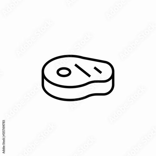 meat steak icon sign vector
