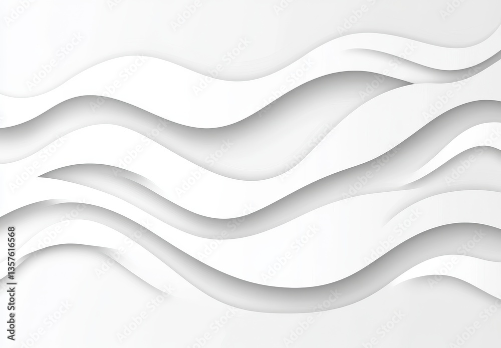 Obraz premium Abstract White Wave Background Texture Pattern Design