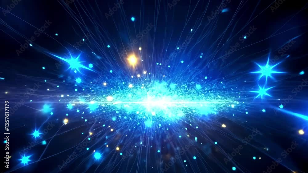 Black blue white tech futuristic background, light, abstract glowing rays, lines, dots